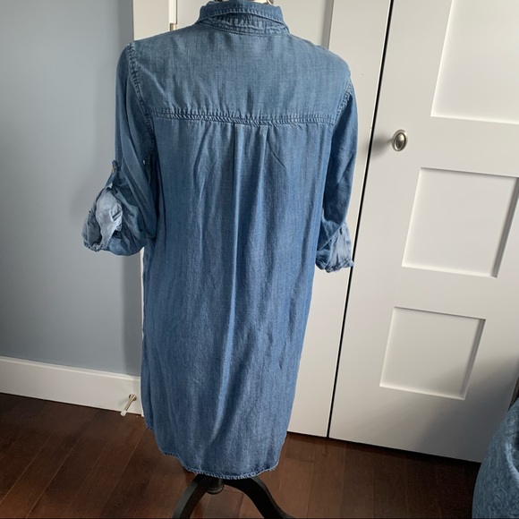 Anthropologie Cloth & Stone Chambray Tunic Dress - Picture 2 of 12